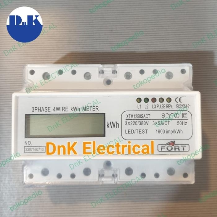 Kwh Meter 3 Phase Merk Fort Xtm1250Sact Digital Via Ct