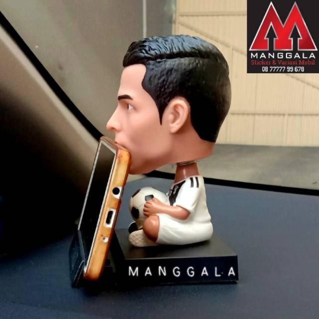 [Expert] Boneka Pajangan Goyang Bobble Head Dashboard Mobil Ronaldo Juventus