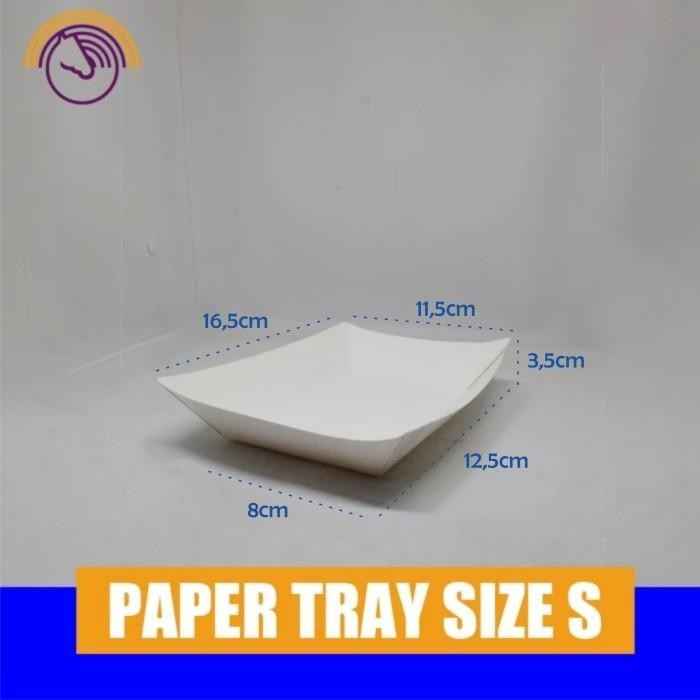 Ivory Paper Tray - Food Tray - Size S (INSTANT)