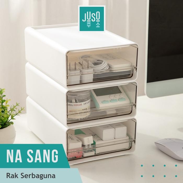 

JUSO Kotak File Laci Penyimpanan Desk Drawer Storage Box Stackable