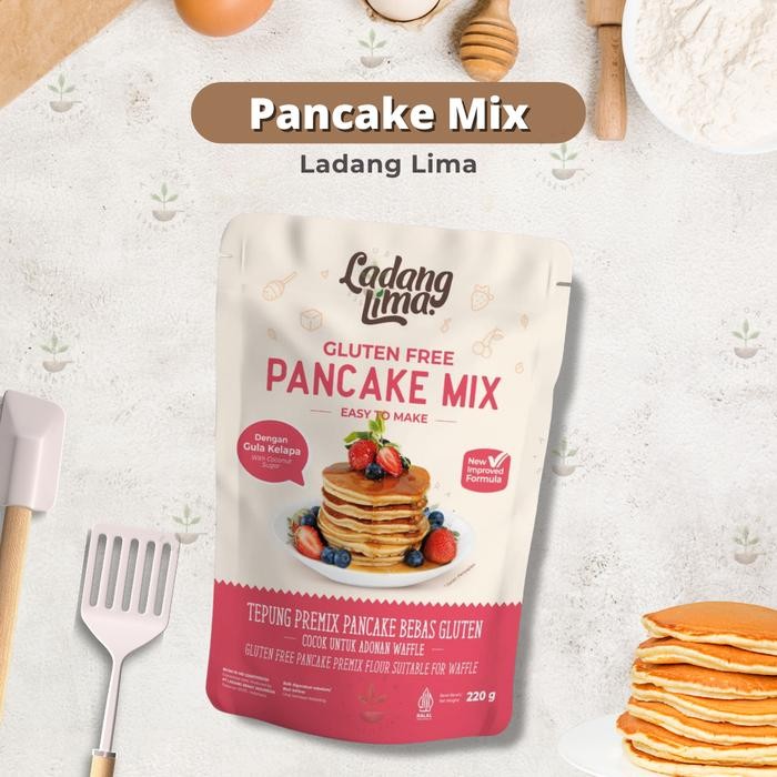 

(Rdm) - Ladang Lima Pancake Mix Gluten Free 220Gr - Tepung Pancake Mix