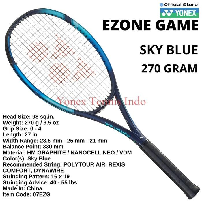 Yonex EZONE GAME 98 270g Sky blue - racket tennis