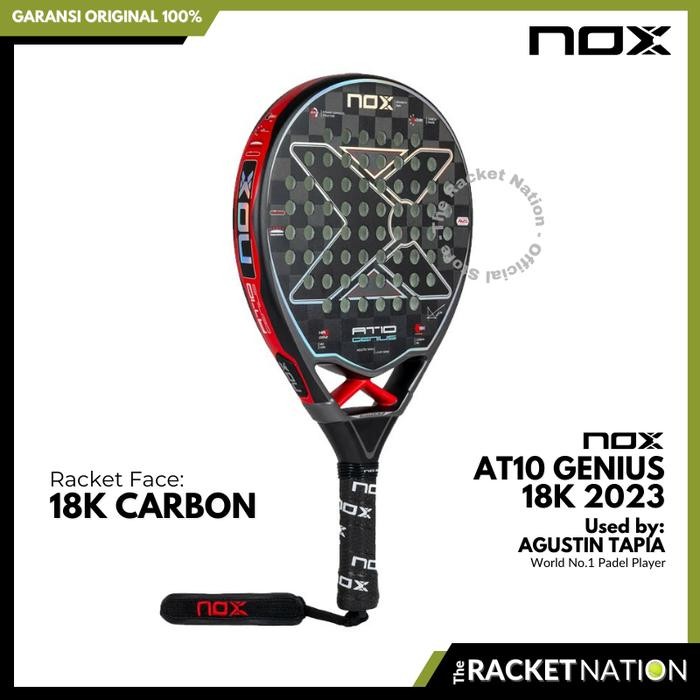 NOX AT10 Genius 18K 2023 by AGUSTIN TAPIA Racket Raket Padel NOX AT10 Genius 18K Carbon