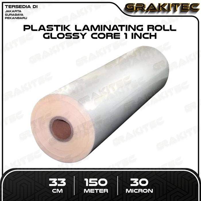 

DKF9 Grakitec Plastik Laminating Panas Roll 33 Cm X 150 M X 21 / 30 Mic Glossy / Doff Low