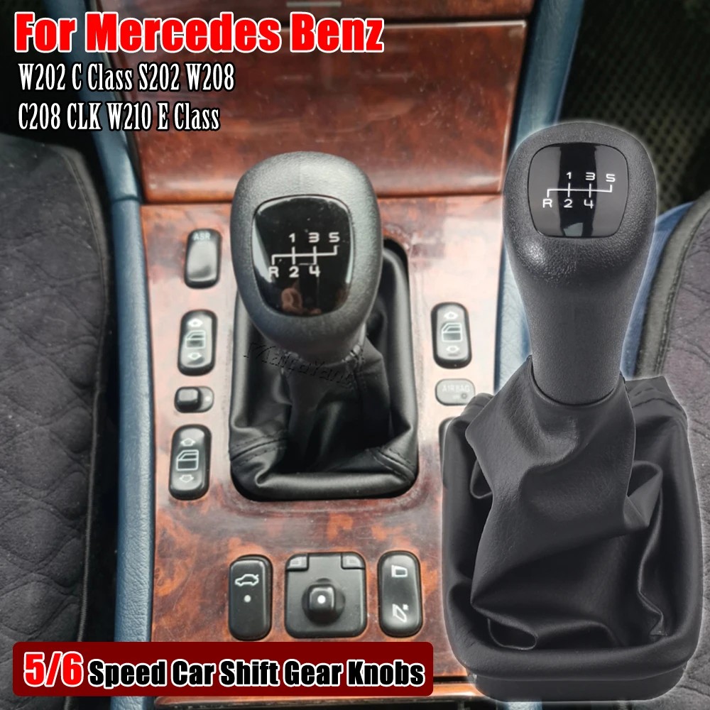 IMPORT HIGH QUALITY MANUAL 5 6 SPEED GEAR SHIFT KNOB LEVER HANDLE FOR MERCEDES BENZ W202 C CLASS