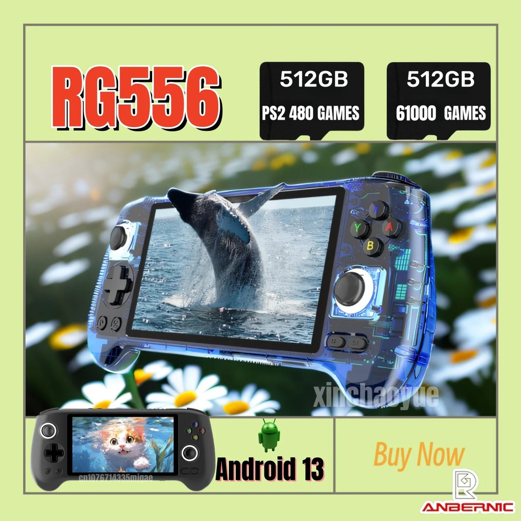ANBERNIC RG556 Portable PS2 Handheld Game Console Unisoc T820