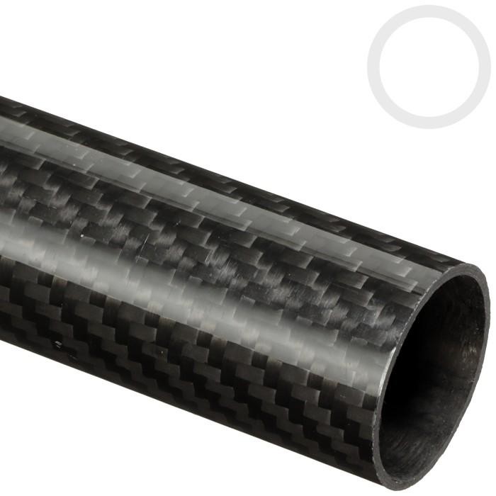 (Expert) 1meter Pipa carbon tube karbon tube OD 30mm ID 28mm tebal 1mm 3K GLosy