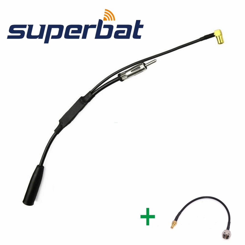 Superbat Car Radio Receiver DAB/FM/AM Aerial Converter/Splitter and SMB to F Aerial Adapter Cable 10