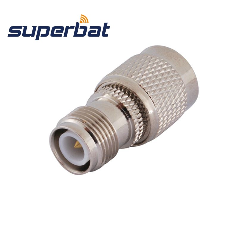 Superbat TNC Adapter TNC Male to RP-TNC Female(Male Pin) Straight RF Coaxial Connector