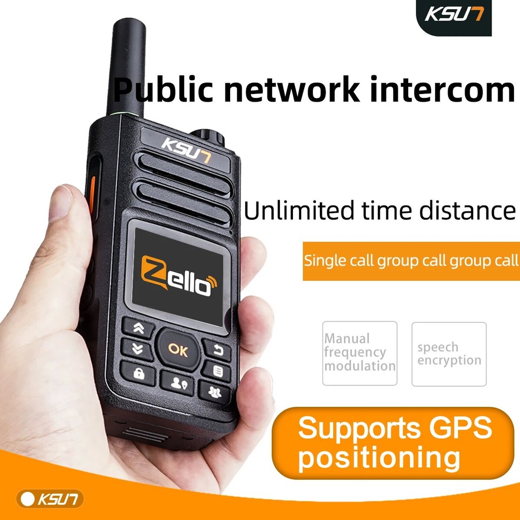 PTT Zello Walkie Talkie 4g Sim Card WiFi Network Cell Phone Radio