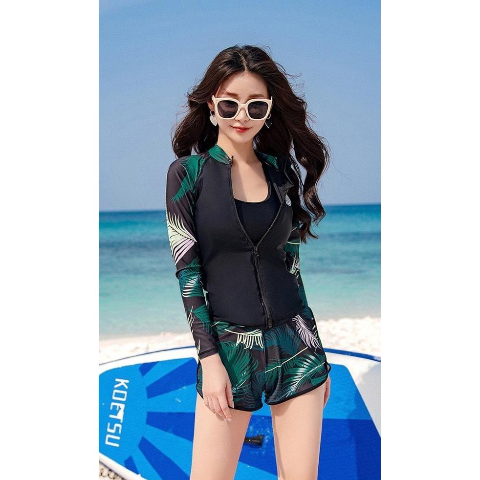 Hemat Jz Bikini Set 5 Pcs Baju Renang Wanita Bali Legging Swimsuit Pantai Bh