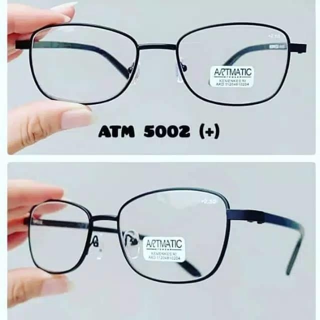 kacamata baca plus (+) frame besi pria & wanita