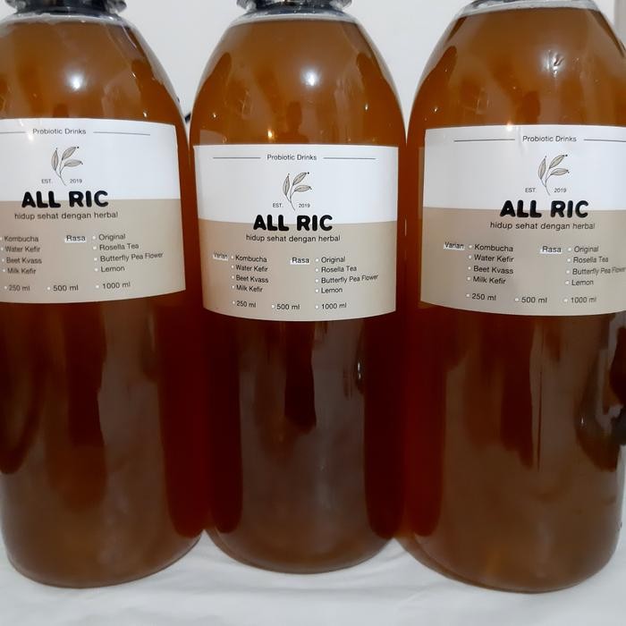 

NWFK Kombucha Raw/Unpasteur/Organic 1000Ml Siap Minum