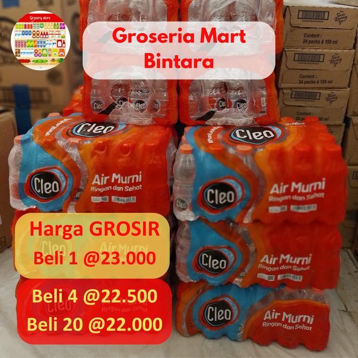 

8SXE *Bintara* Cleo Botol Mini Kecil 220Ml X 24 Air Mineral 1 Karton Bekasi