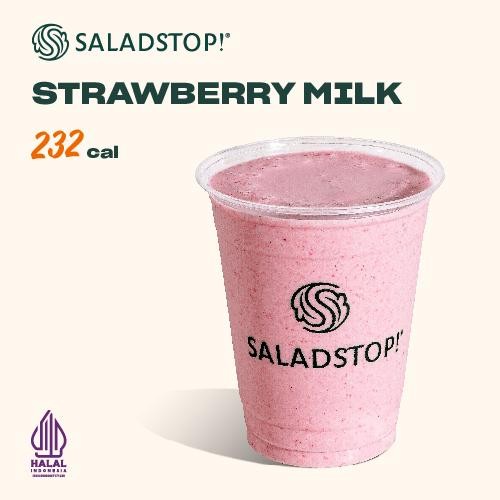 

8SXE Saladstop! Strawberry Milk Smoothie ( Korea Healthy Smoothies )