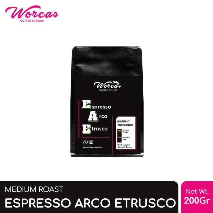 

8SXE Worcas Arco Etrusco Espresso Blend 200 Gram - Medium Roast