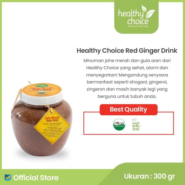 

8SXE Healthy Choice Red Ginger Drink 300 Gr Alami Gula Jahe Merah
