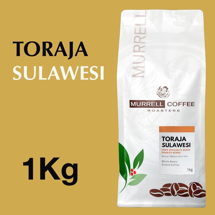 

8SXE 1 Kg Toraja Sulawesi 1Kg Kopi Arabica Specialty Premium Biji Bubuk Murrell Coffee