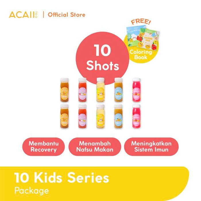 

8SXE Acaii Tea Kids Series Package (10X140Ml) Free Coloring Book