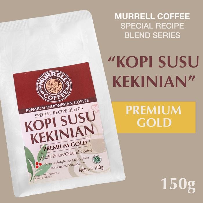 

8SXE Kopi Susu Kekinian Premium Gold 150G Murrell Coffee Kopi Biji Bubuk Special Blend