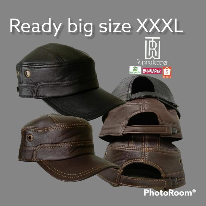 Topi Kulit komando tersedia sampai size besar XXL