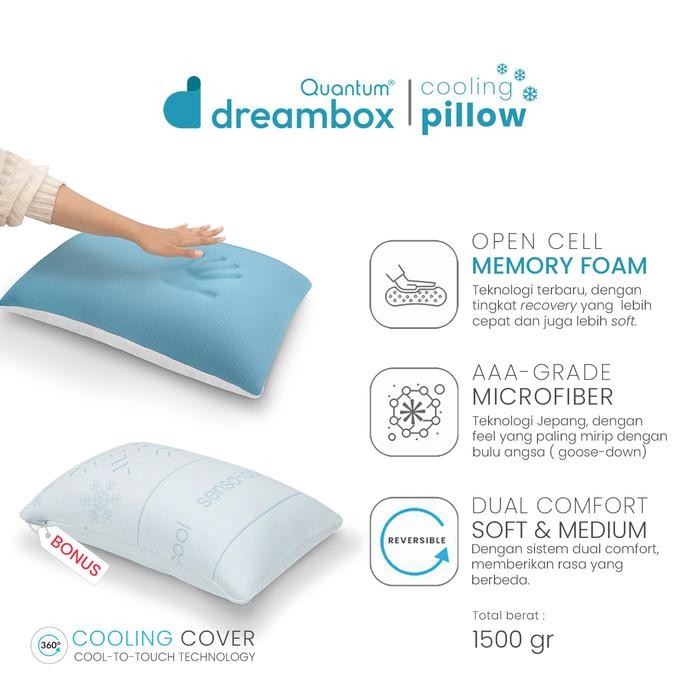 Quantum Dreambox Cooling Pillow / Bantal Dingin / Dual Comfort