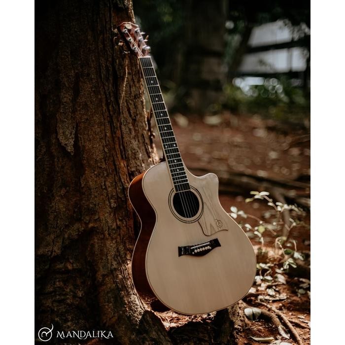 Gitar Akustik Mandalika L-01 Natural Original Full Set