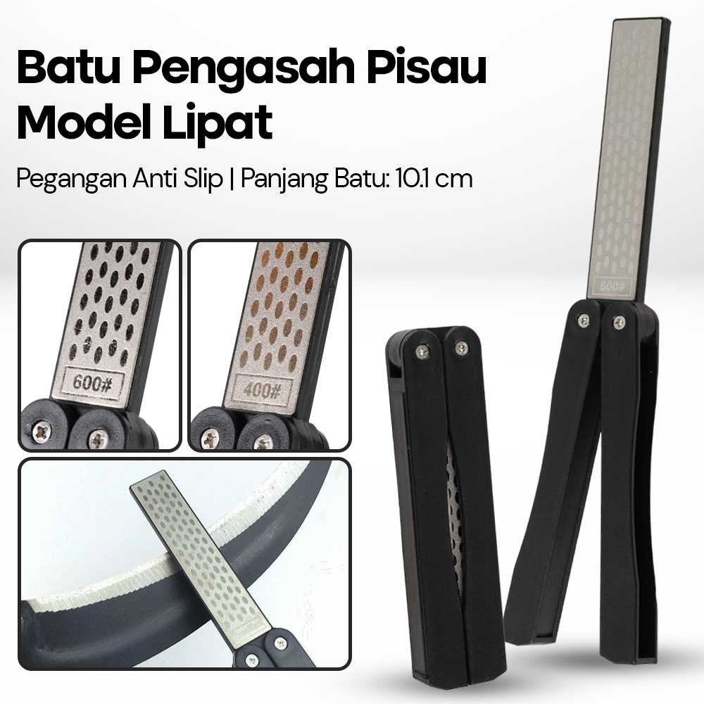 DMD Batu Pengasah Pisau Model Lipat Diamond  Sharpener Non Slip - DM-10CM