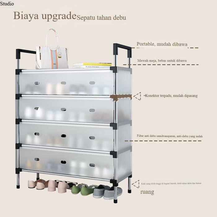 (Expert) Rak Sepatu + Rak Gantung Tas Topi / Rak Gantung Sepatu Penyimpanan / Rak Gantung Sepatu