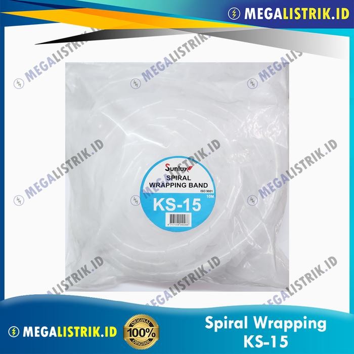 Limited Sunlux KS-15 Spiral Pelindung Kabel 15 mm ( 10 Meter ) / Spiral Wrapping Band 15mm KS15 ( Ro