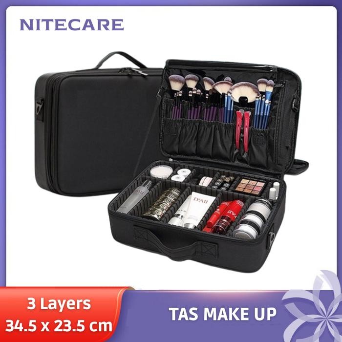 QZPI Tas Kosmetik Koper Make Up Besar Cosmetic Bag Organizer