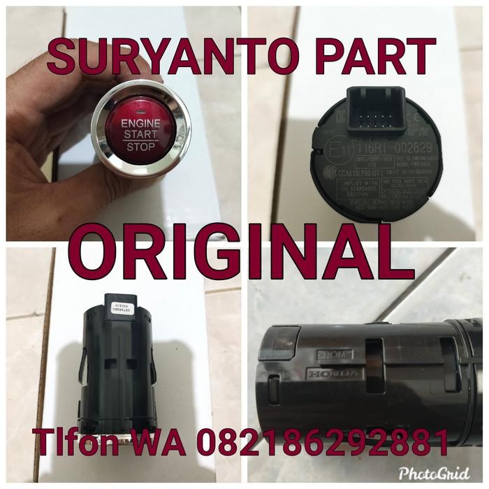 TERLARIS Tombol Switch Assy Engine Start Stop Merk Honda Hrv Brv Brio(Original)