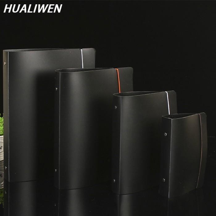 

A4 A5 A6 A7 B5 Black Ring Binder Notebook Scrub Loose-Leaf Business Office PP Inner Core Cover Note