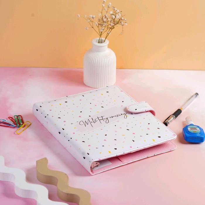 

Binder Motif Make Today Ukuran A5 20ring Dan B5 26ring Organizer Kulit Sintetis Aesthetic Cover