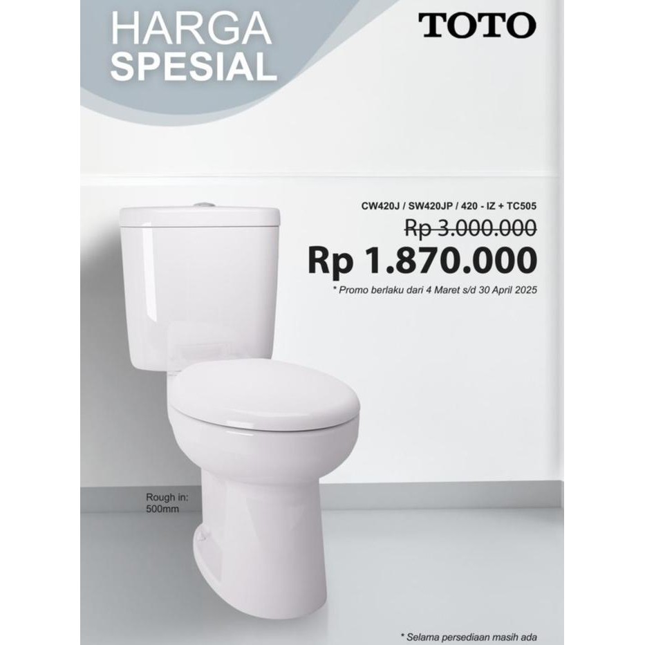 _K2D Closet Toto Cw 420 J + Tutup Biasa Tc 505 W