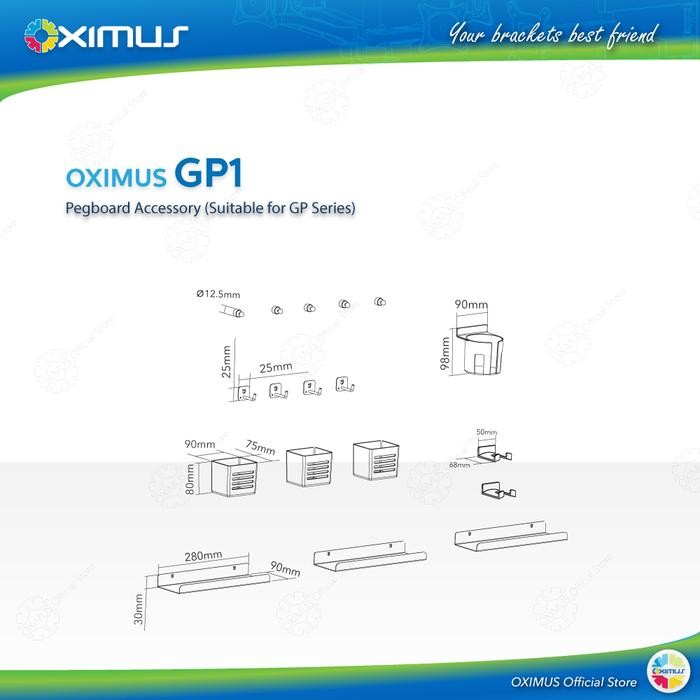 

Aksesories Papan berlubang Pegboard DIY untuk GP series OXIMUS GP1 Rumah