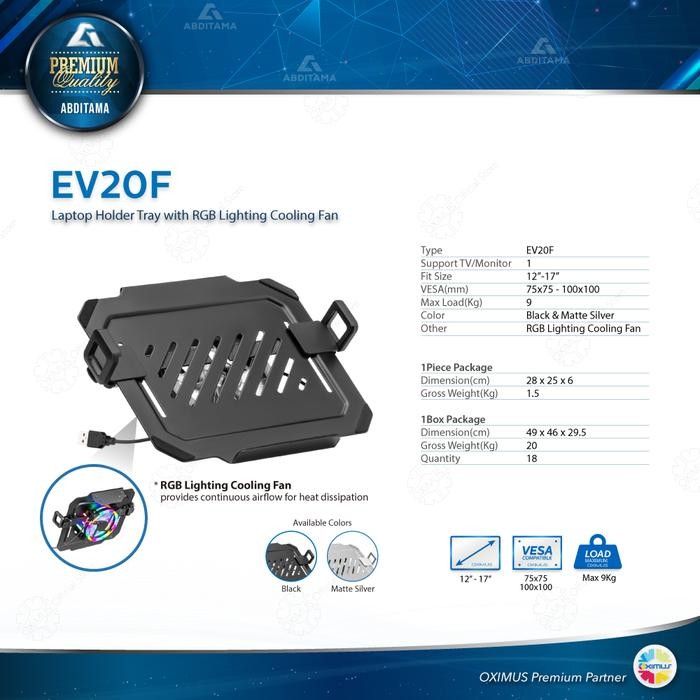 

Bracket Laptop Notebook Computer Holder Stand Plate Mount Oximus EV20F Desk