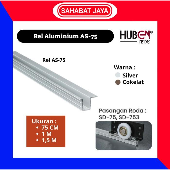PREMIUM Rel Sliding AS 75 Pintu Lemari Geser Pasangan Roda SD 75 / 753