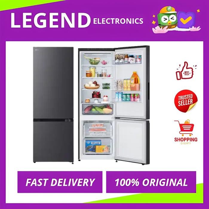 Lg Gn-B389Fqam Kulkas 2 Pintu Freezer Bawah 363L Lg Gnb389Fqam