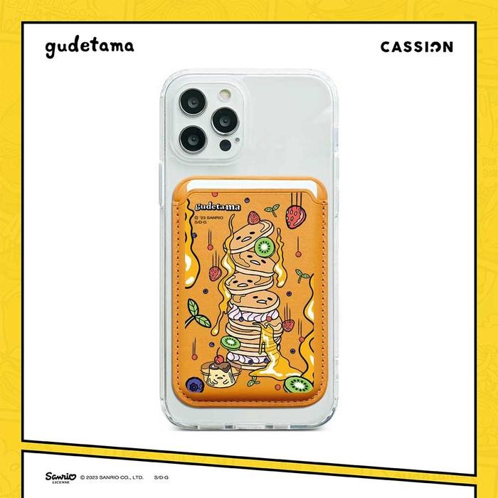 

Card Wallet Pocket Holder Magnetic Cassion Double Patty Egg Gudetama