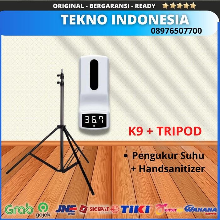 PREMIUM PAKET Soap Hand Sanitizer Dispenser Thermometer Infrared K9 + TRIPOD