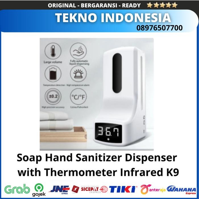 PREMIUM Soap Hand Sanitizer Dispenser with Thermometer Infrared K9