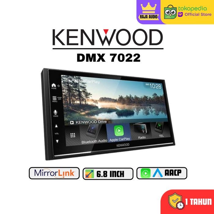 KENWOOD DMX7022S HEADUNIT DOUBLE DIN APPLE CARPLAY ANDROID AUTO 7 INCH - BLUETOOTH