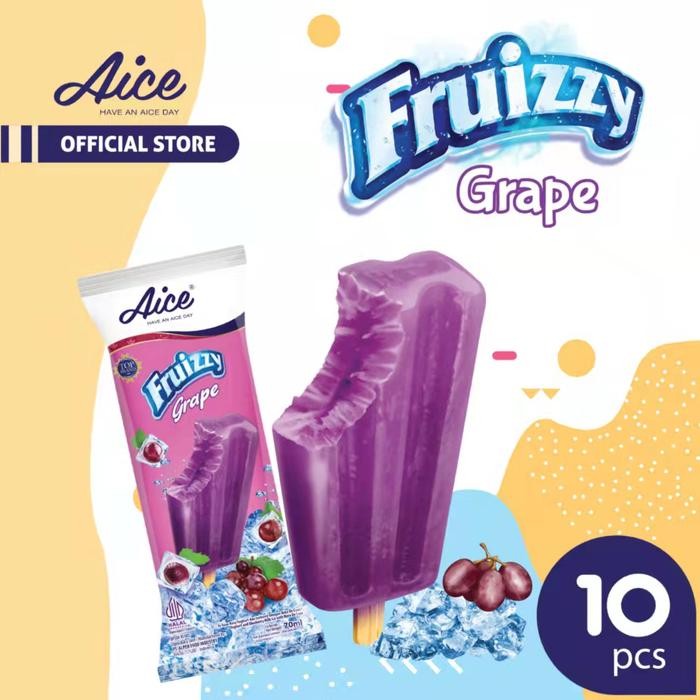 

OR6T Aice Ice Cream Fruizzy Grape 70Ml Isi 10Pcs Es Krim