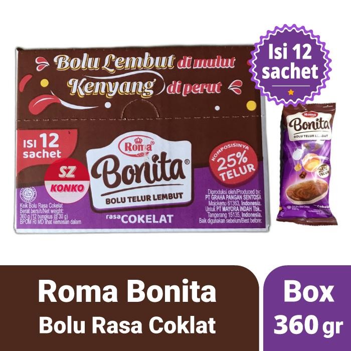 

OR6T Roma Bonita Rasa Coklat - Box - Bolu Telur Lembut Chocolate