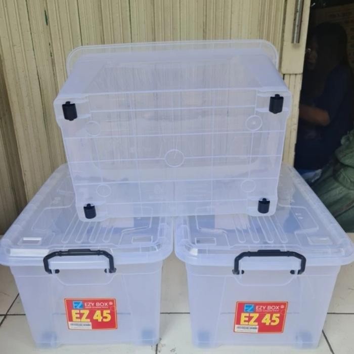 XLGD Ezy : Ezy 45 Box Container Serba Guna Bening Transparan Ez 45 Liter