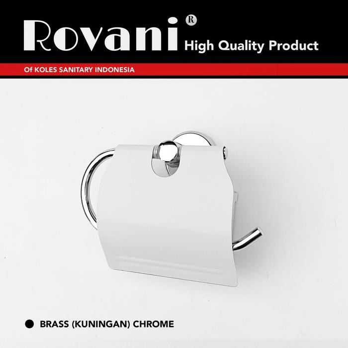 PREMIUM Tempat Tisu Toilet Paper Holder KOLES RV88551 Kuningan Chrome