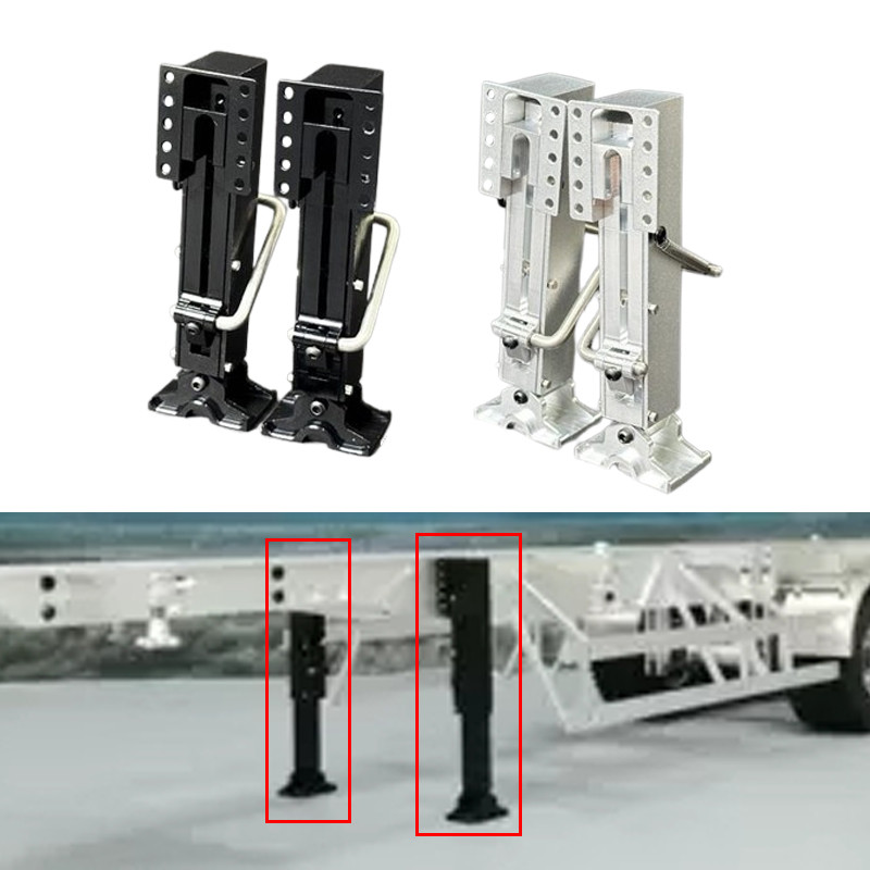 tokocikiniii Metal Simulation Support Leg for 1/14 Tamiya RC Truck 40 Feet Trailer Semi Trailer DIY 