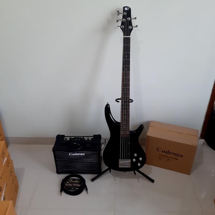 Paket mantap bass ibanez SDGR 5 string,Ampli dan kabel jack new