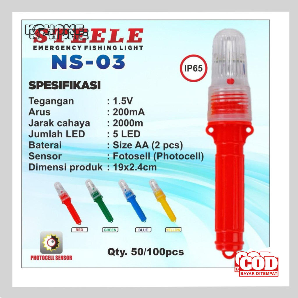 Lampu Kapal Nelayan Steele NS-03 Torpedo Kedip - Baterai AA Emergency